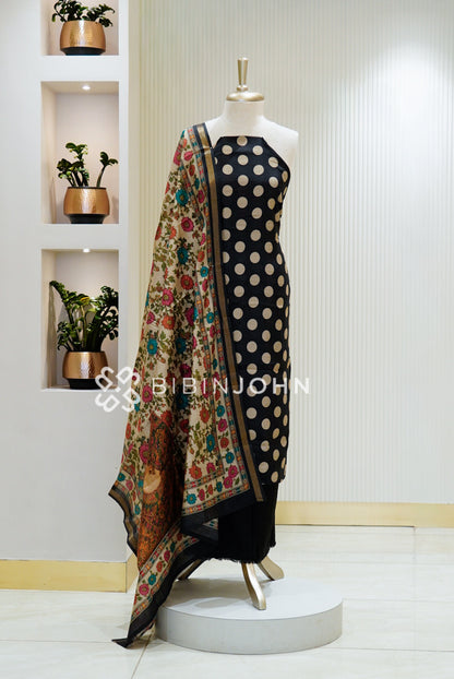 Art Maheshwari Unstitched Salwar Suit Material Black 