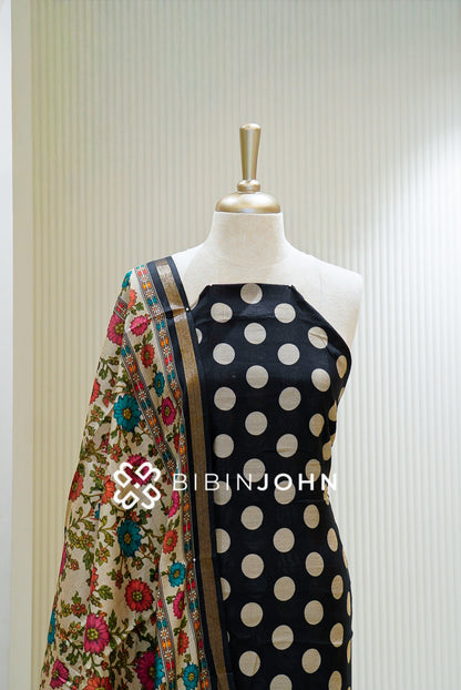 Art Maheshwari Unstitched Salwar Suit Material Black CLOSE VIEW