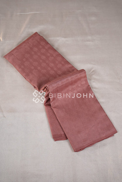Semi Silk Saree For Women Dusty Rose 