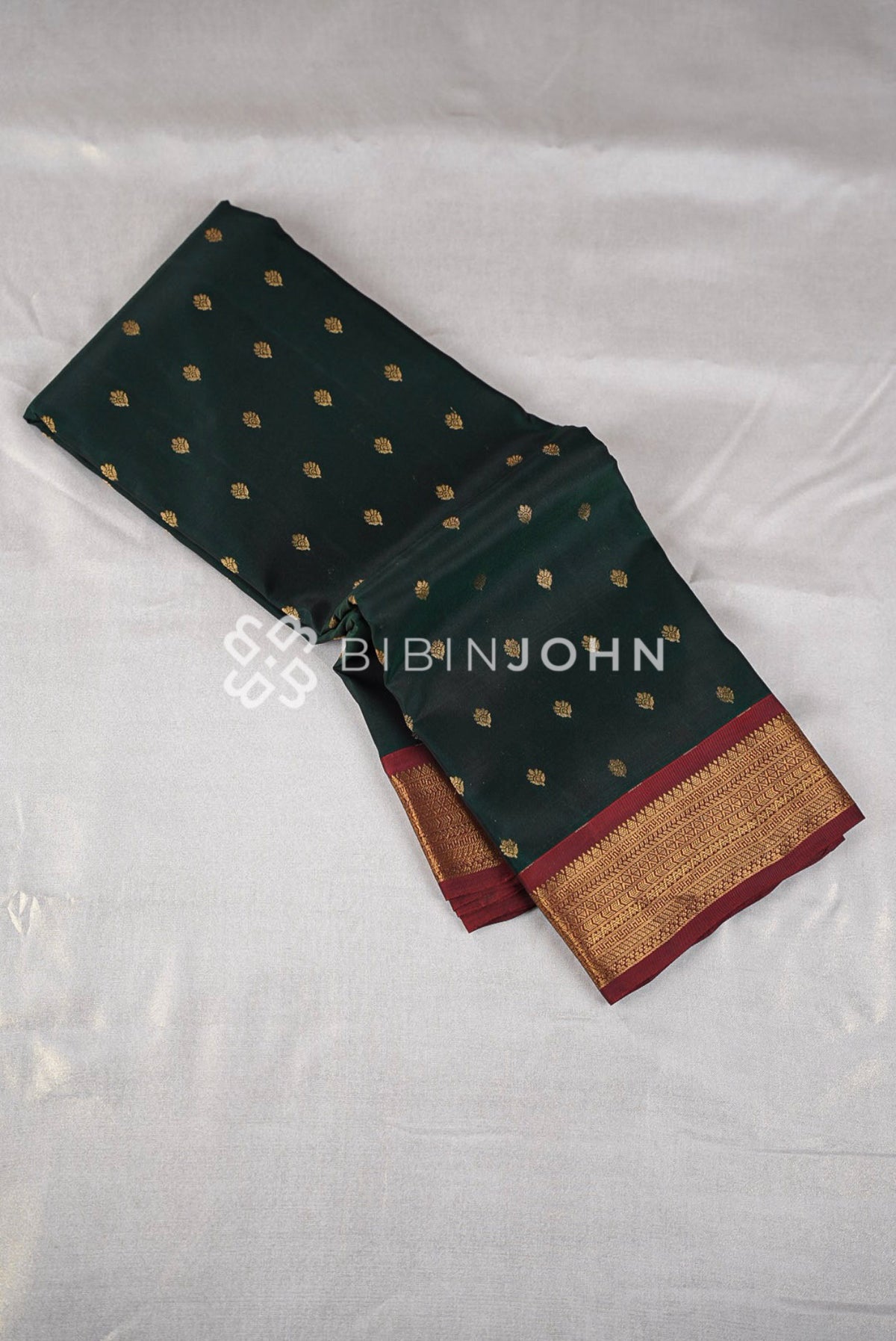Silk Saree For Women Bottle Green 