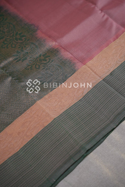 Silk Saree For Women Rose Pink  PALLU