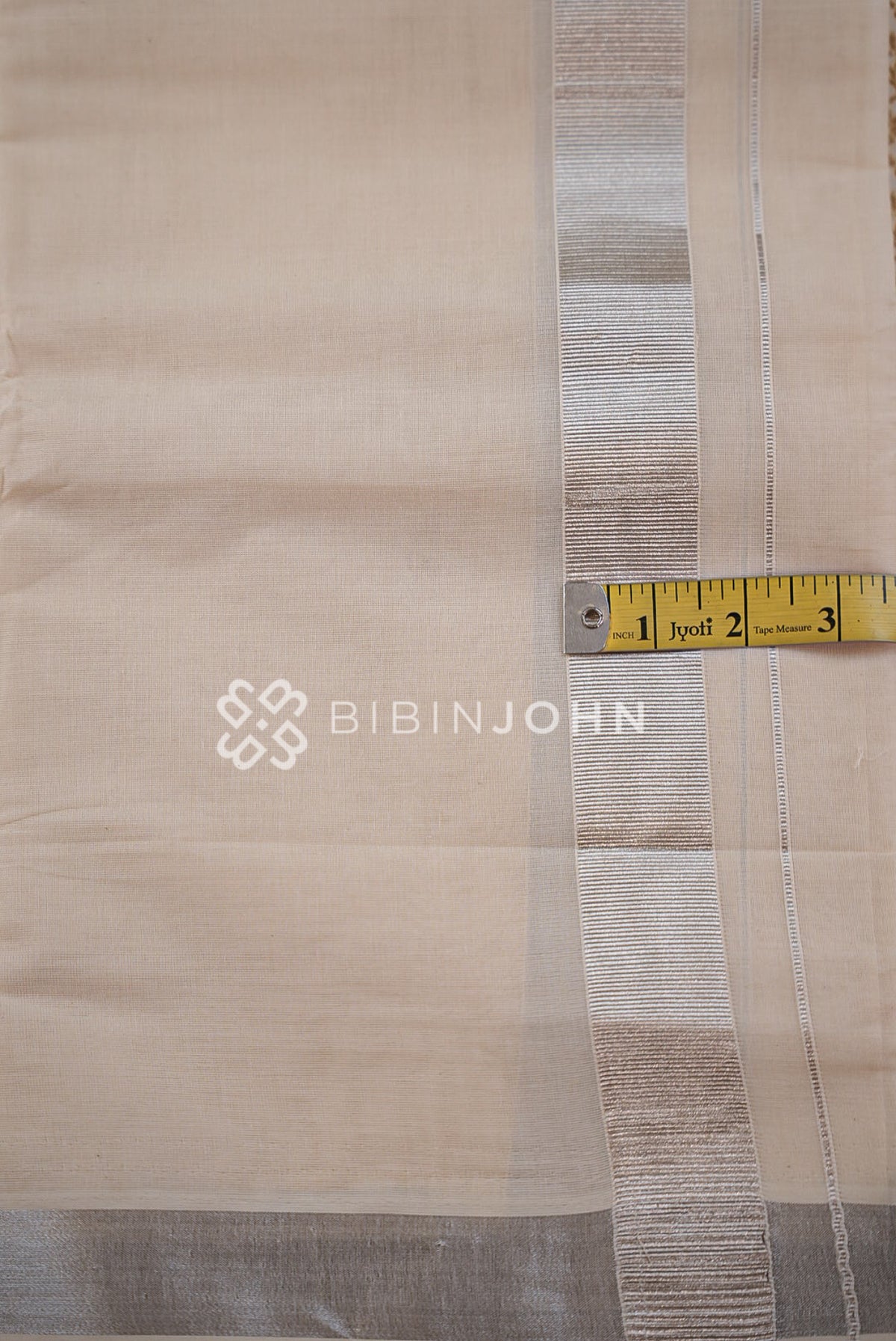 Cotton Dhoti For Men White CLOSE VIEW 