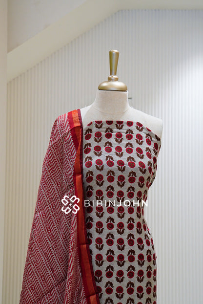 Art Maheshwari Unstitched Salwar Suit Material Grey close view