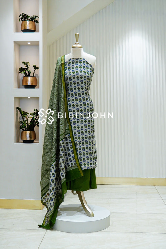 Art Maheshwari Unstitched Salwar Suit Material Light Grey