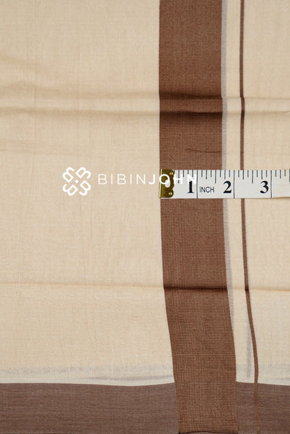 Cotton Dhoti For Men Off White  CLOSE VIEW