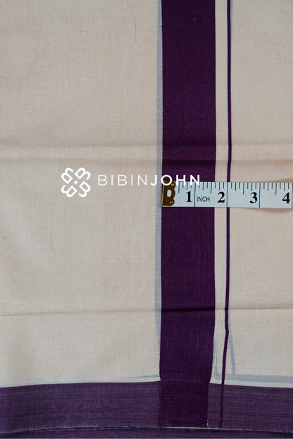 Cotton Dhoti For Men White  CLOSE VIEW