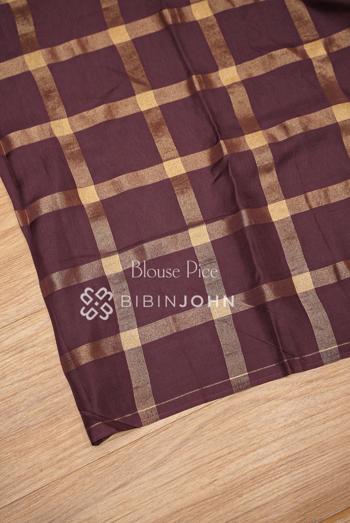 Bandhani Silk Saree For Women Wine Brown BLOUSE PIECE