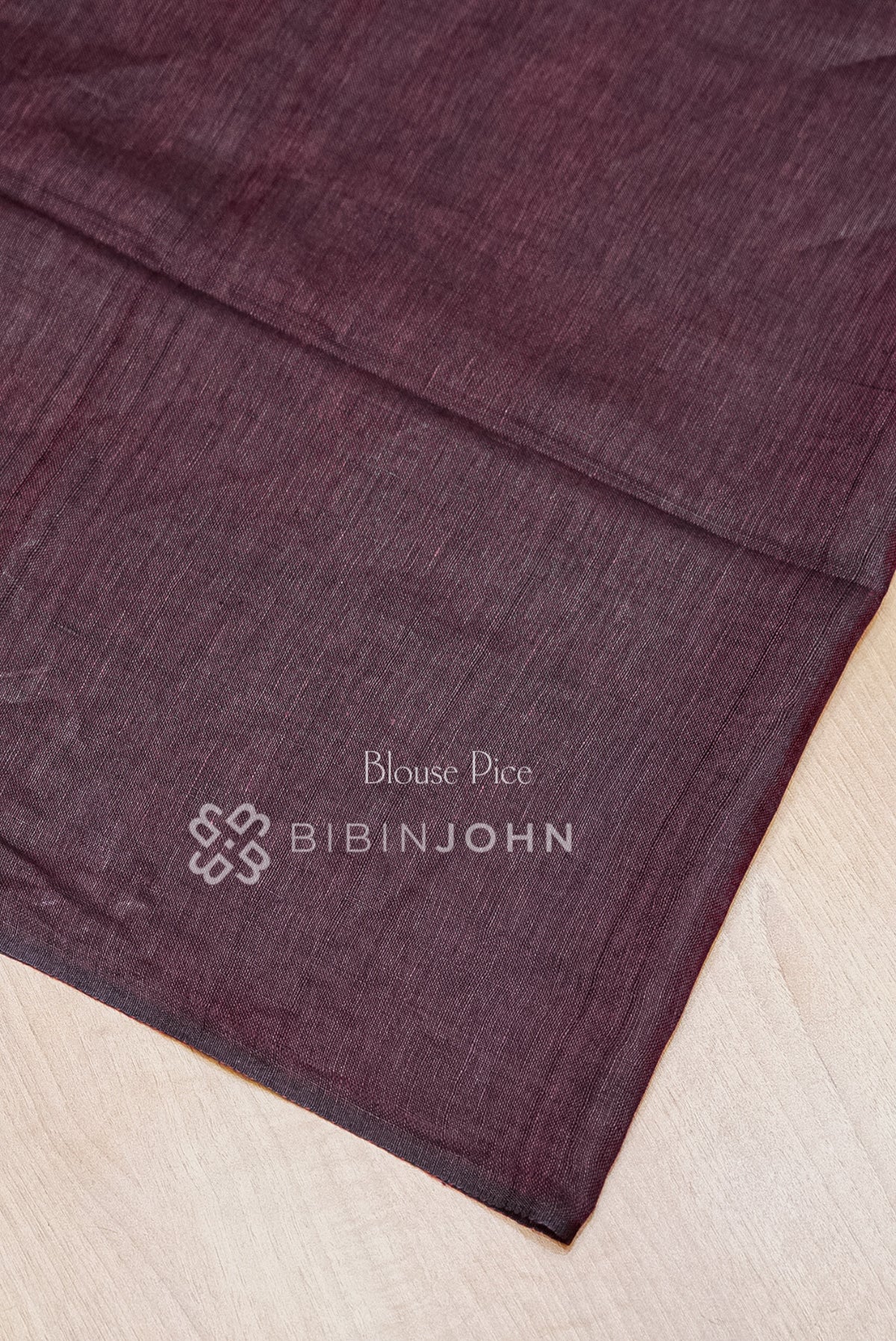Pure Linen Saree For Women Deep Wine blouse piece