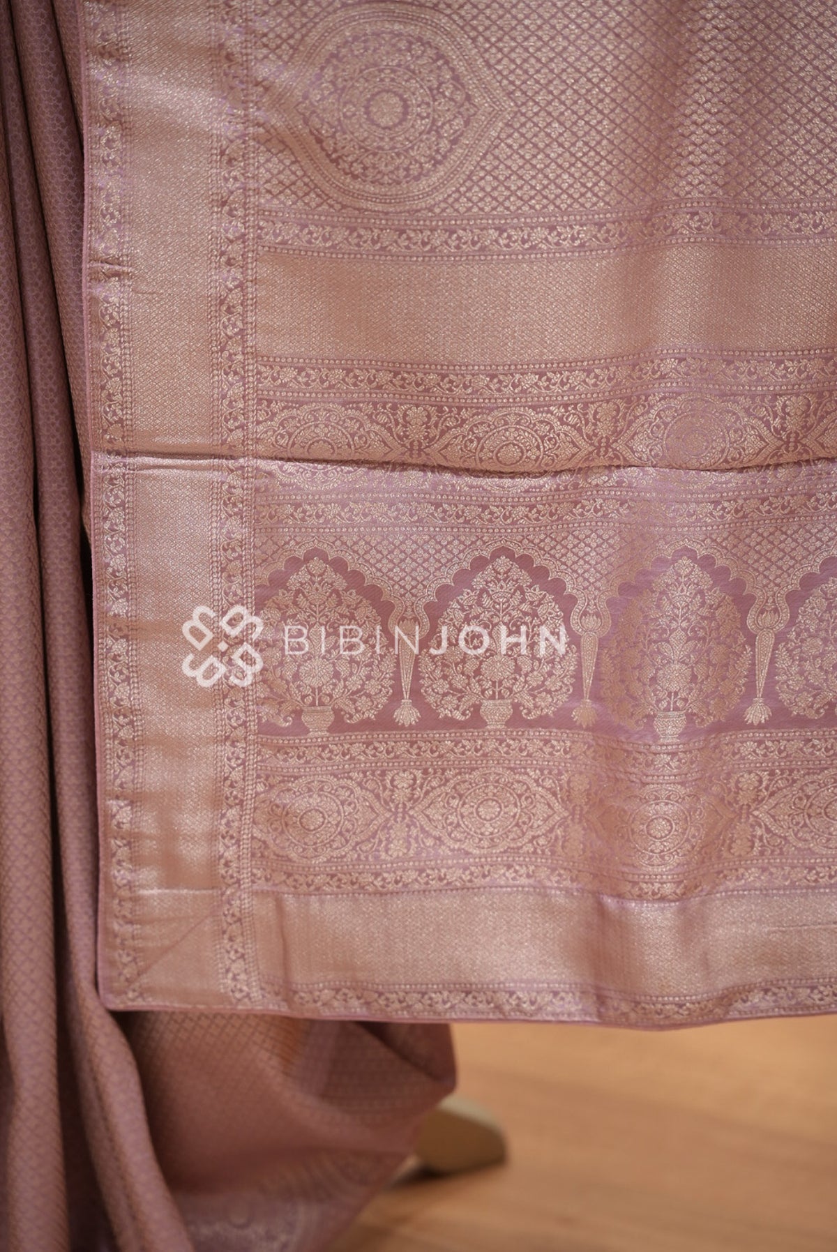 Silk Brocade Saree For Women Dusty Rose PALLU