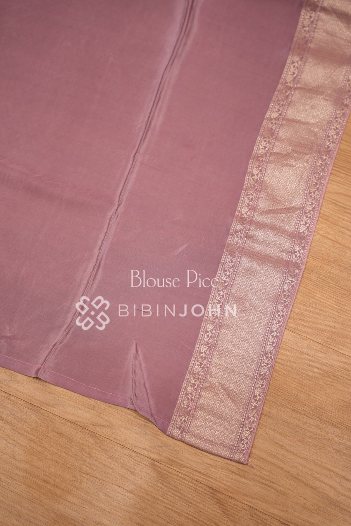 Silk Brocade Saree For Women Dusty Rose BLOUSE PIECE