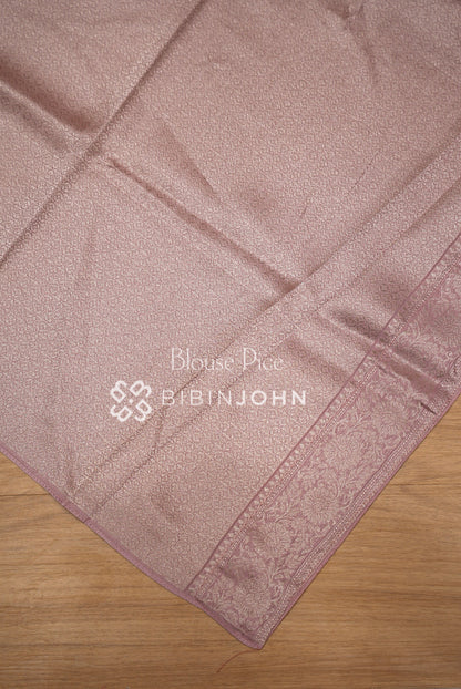 Silk Brocade Saree For Women Dusty Mauve BLOUSE PIECE