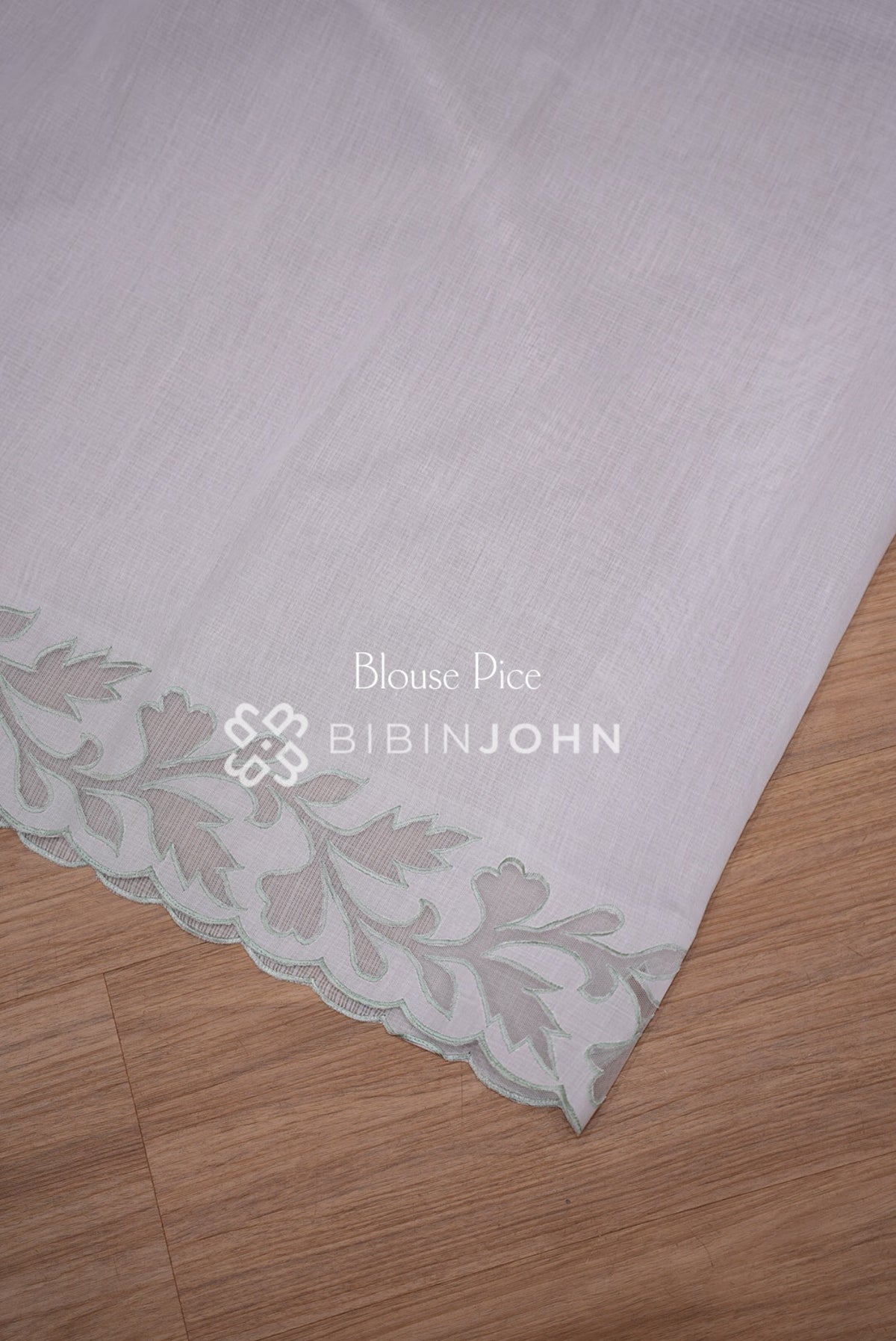 Cotta Embroidery Saree Ivory White BLOUSE PIECE