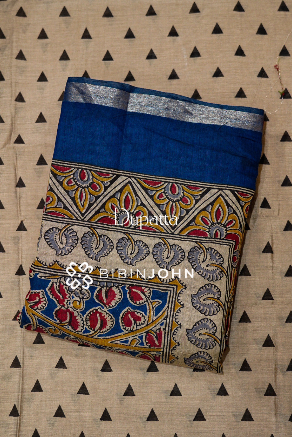 Printed Silk Unstitched Salwar Suit Material Beige  DUPATTA