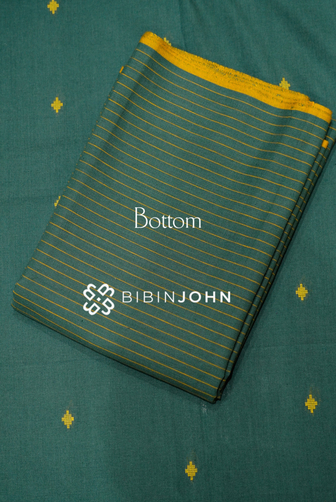 Cotton Unstitched Salwar Suit Material Bottle Green Bottom