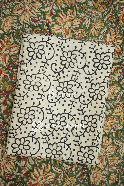 Cotton Linen Batik Printed Unstitched Salwar Suit Material Olive Green BOTTOM