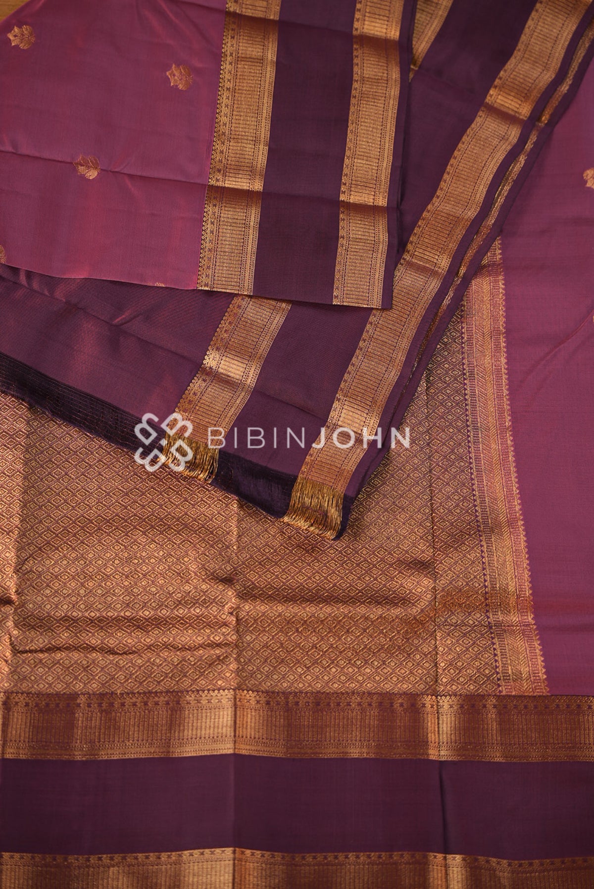 Semi Silk Saree For Women Rani Pink CLOSE VIEW