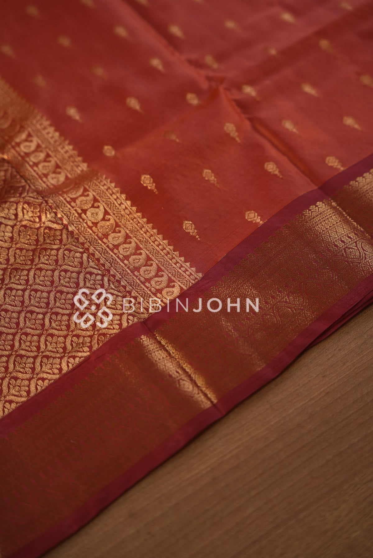 Silk Saree For Women Rust Orange PALLU