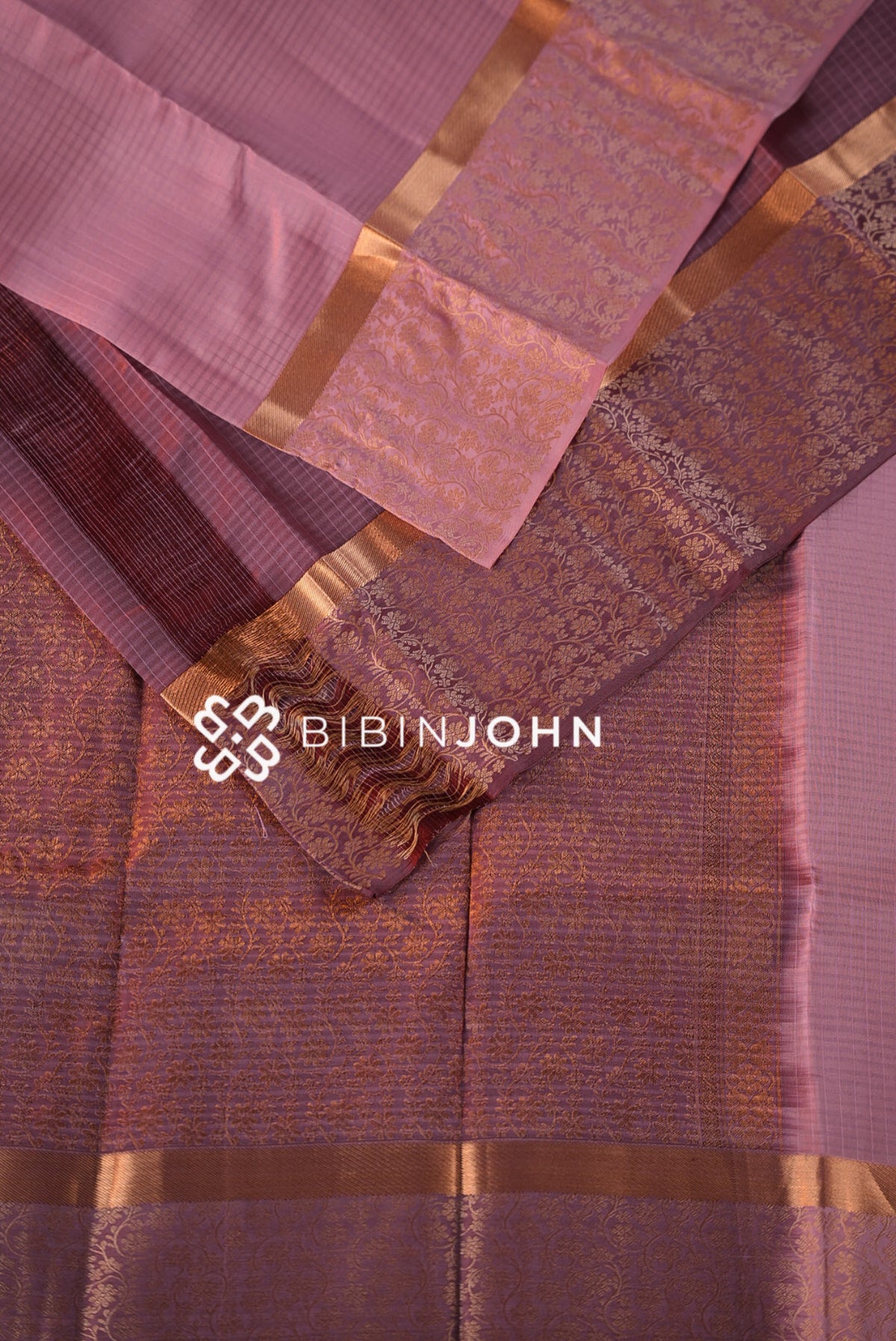 Silk Saree For Women Pastel Pink  CLOSE VIEW