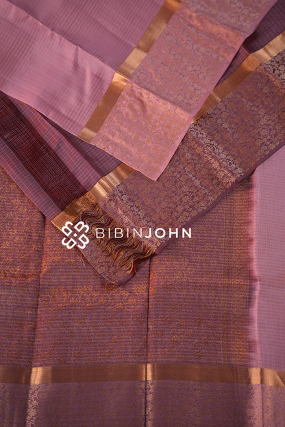Silk Saree For Women Pastel Pink  CLOSE VIEW