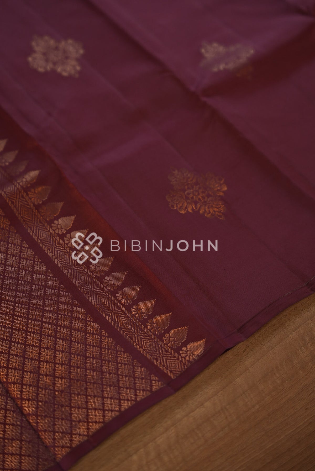 Semi Silk Saree For Women Wine Maroon  pallu