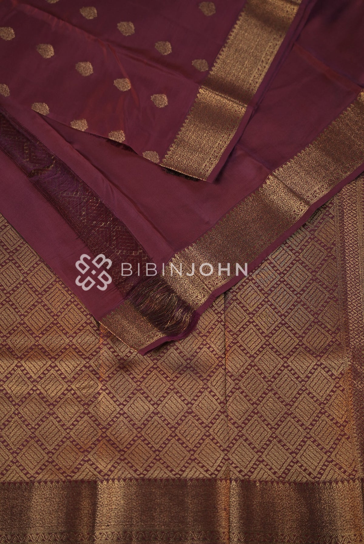 Semi Silk Saree For Women Deep Wine BJ1208