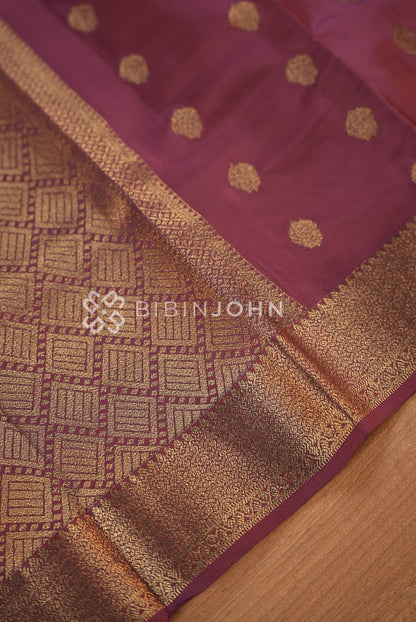 Semi Silk Saree For Women Deep Wine BJ1208