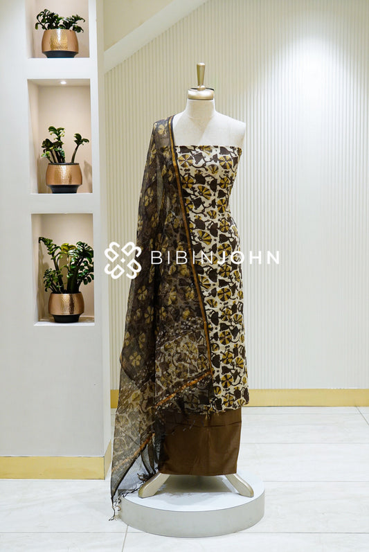 Printed Cotton Unstitched Salwar Suit Material