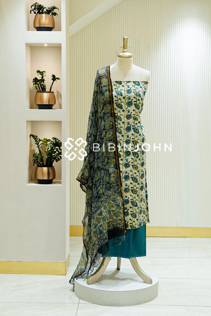 Printed Cotton Unstitched Salwar Suit Material 