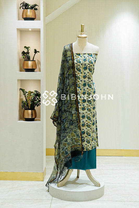 Printed Cotton Unstitched Salwar Suit Material 