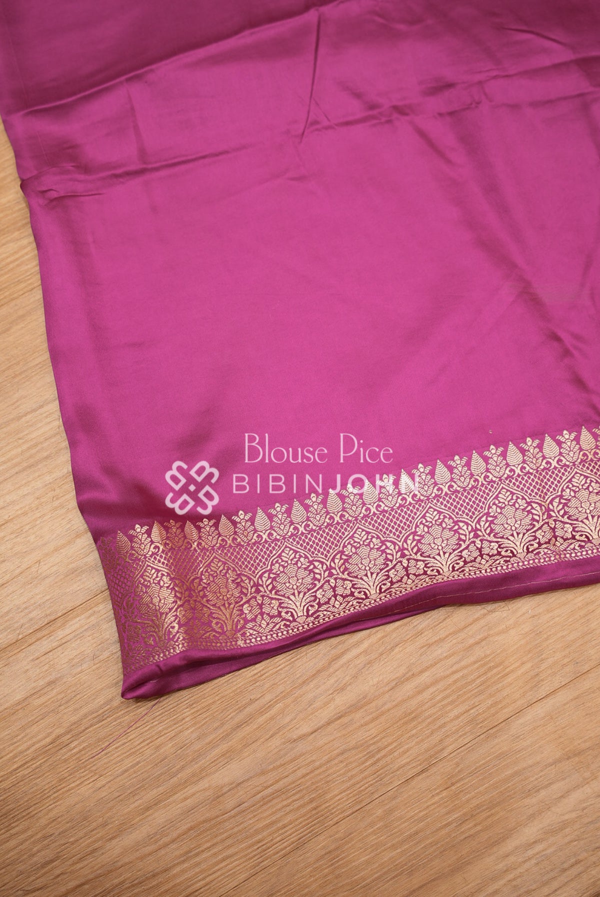Silk Brocade Saree For Women Wine-Purple  BLOUSE PIECE