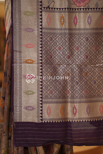 Silk Brocade Saree For Women pallu