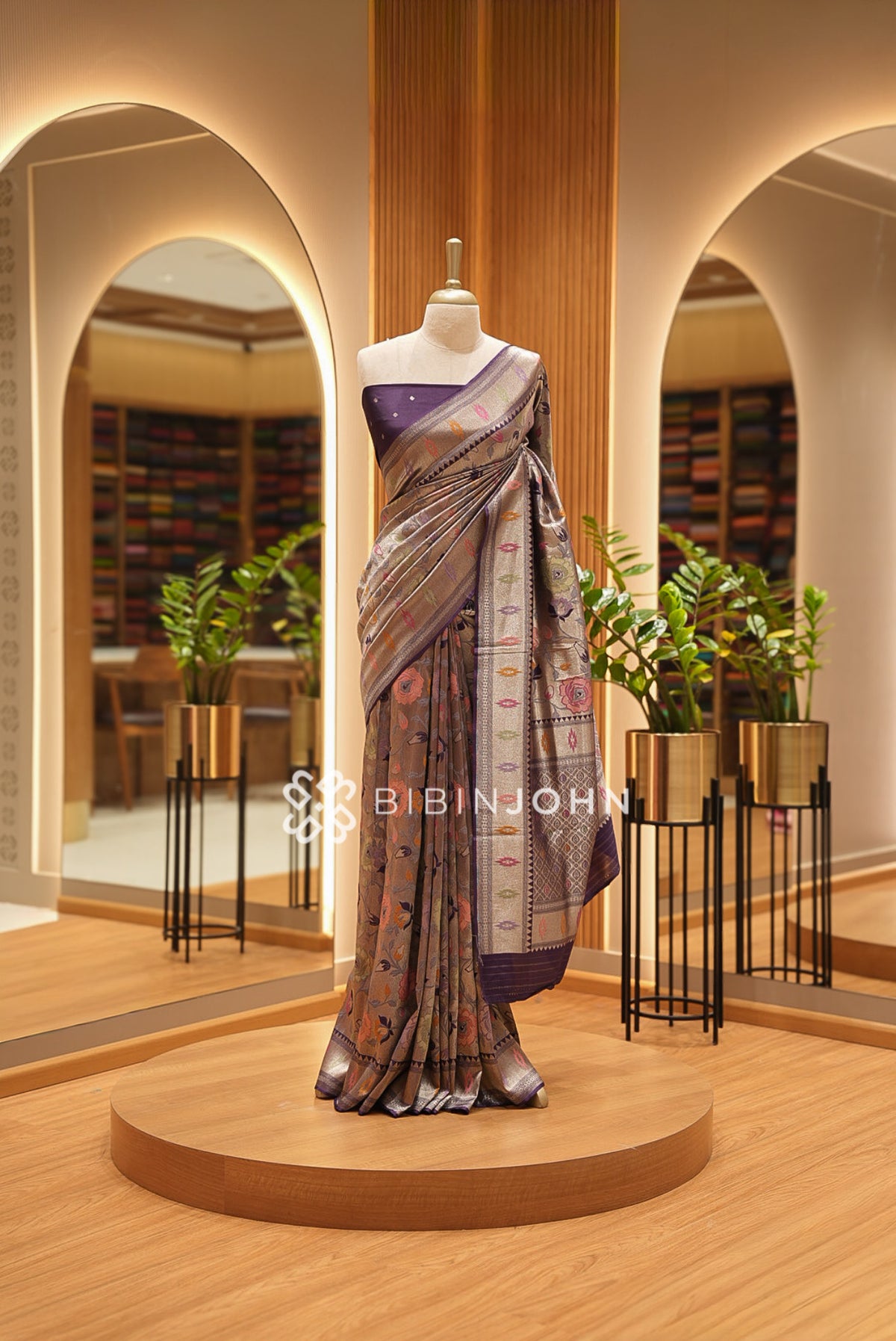 Silk Brocade Saree For Women