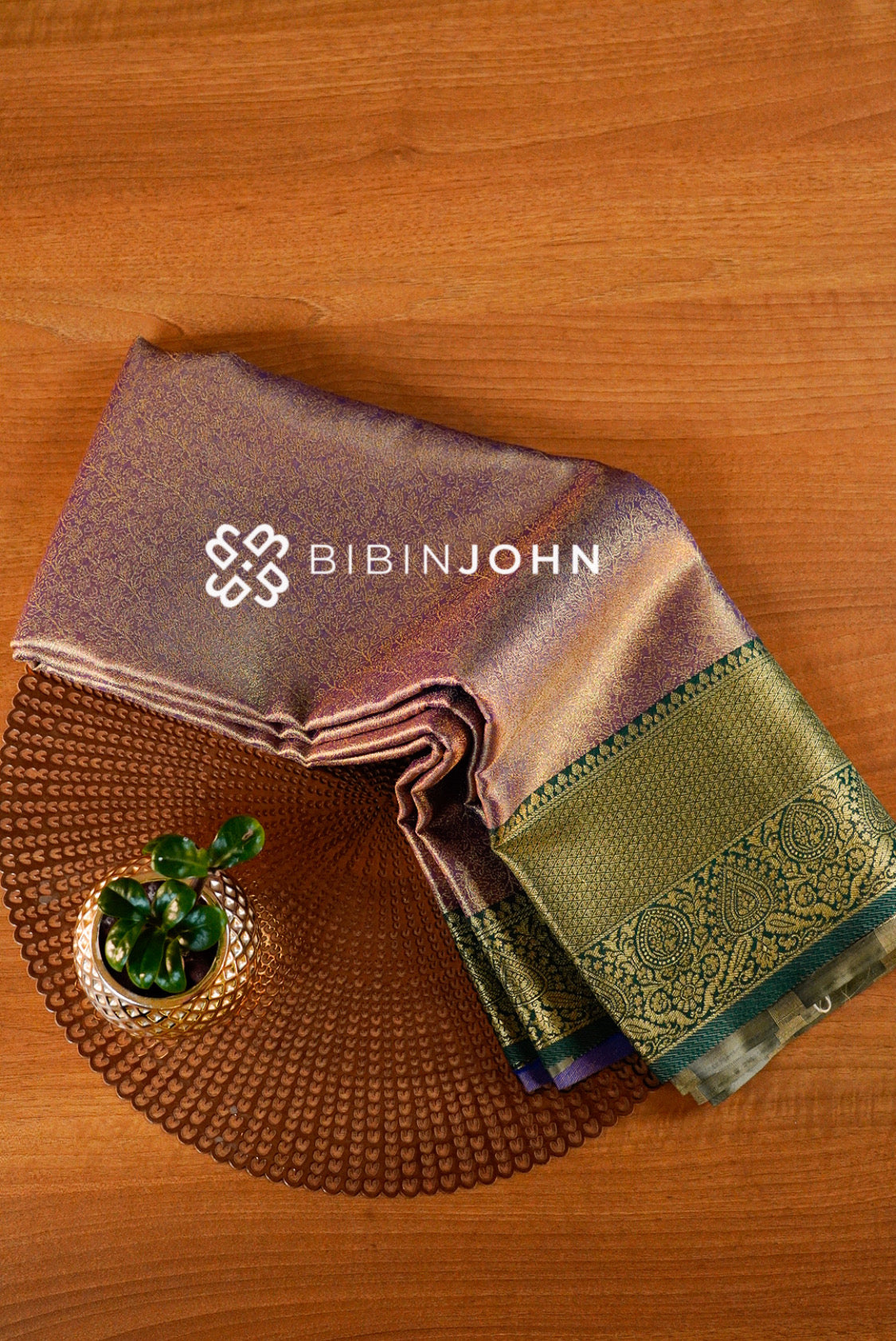 Semi Tissue Silk Saree For Women Antique Mauve and Bottle Green