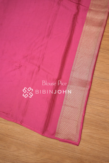 Silk Brocade Saree For Women Rani Pink BJ1389