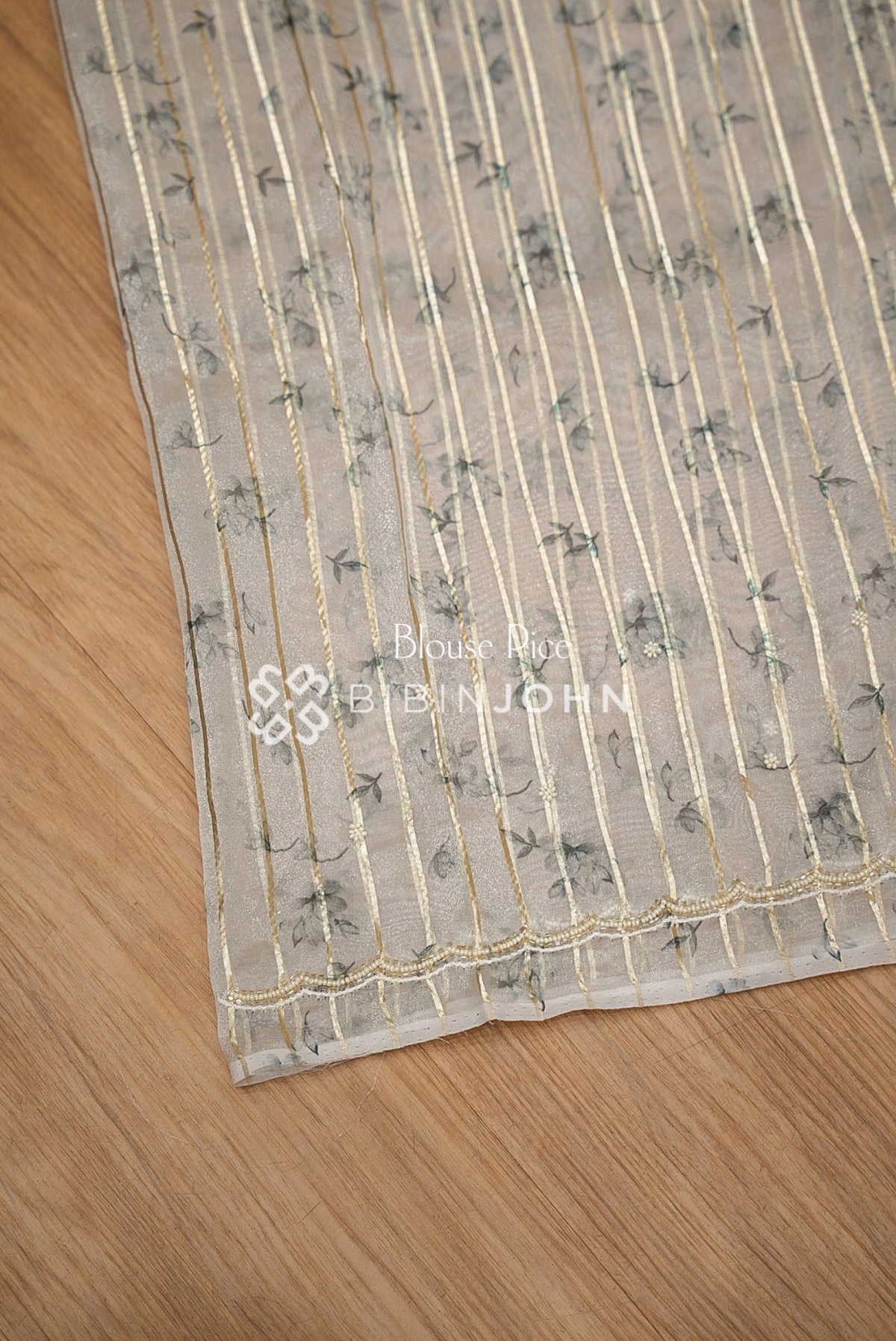 Tissue Organza Saree For Women Ivory BLOUSE PIECE