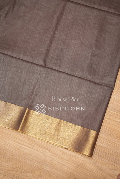 Bhagalpur Embroidery Saree For Women Dark Brown BJ1419