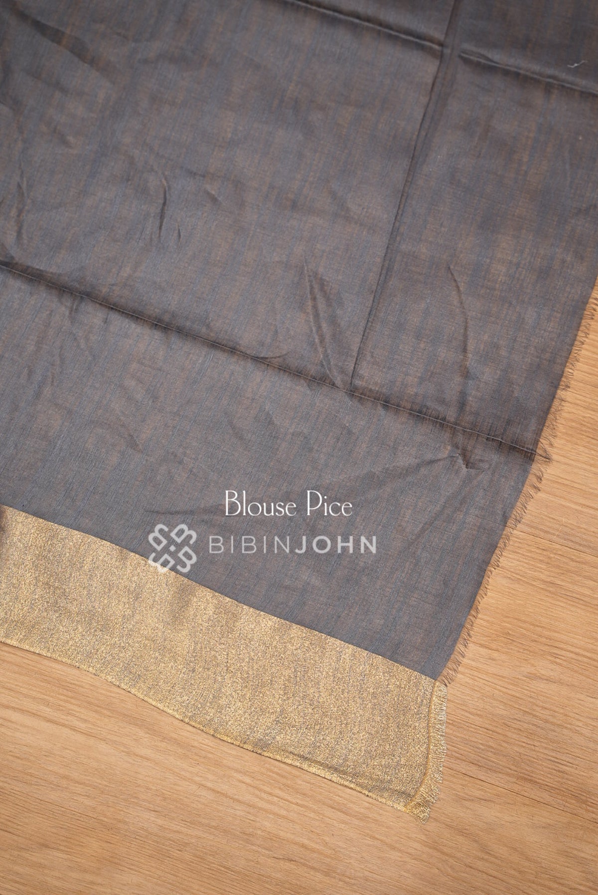 Bhagalpur Embroidery Saree For Women Charcoal Grey BJ1421