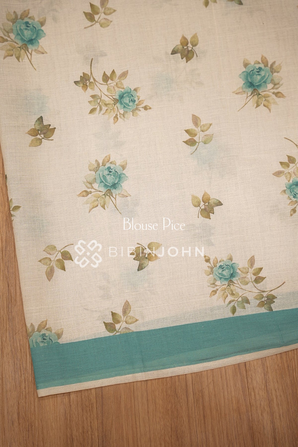 Printed Cotton Saree For Women Ivory White BJ1445