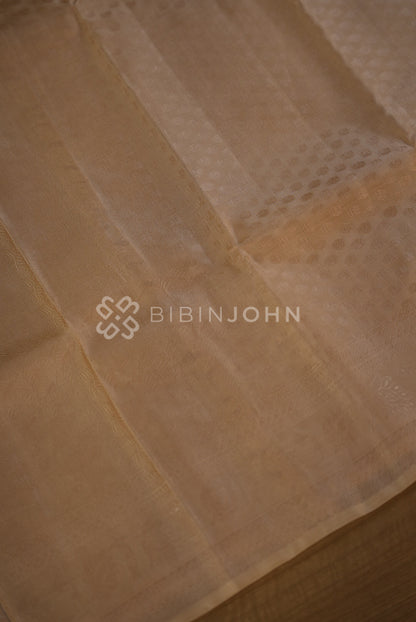 Semi Silk Saree For Women Champagne Beige BJ1620