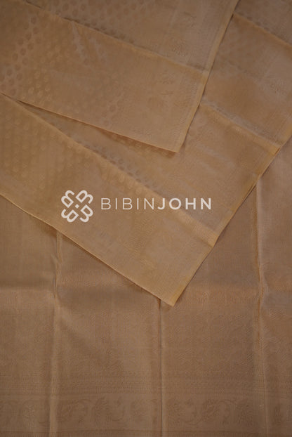 Semi Silk Saree For Women Champagne Beige BJ1620