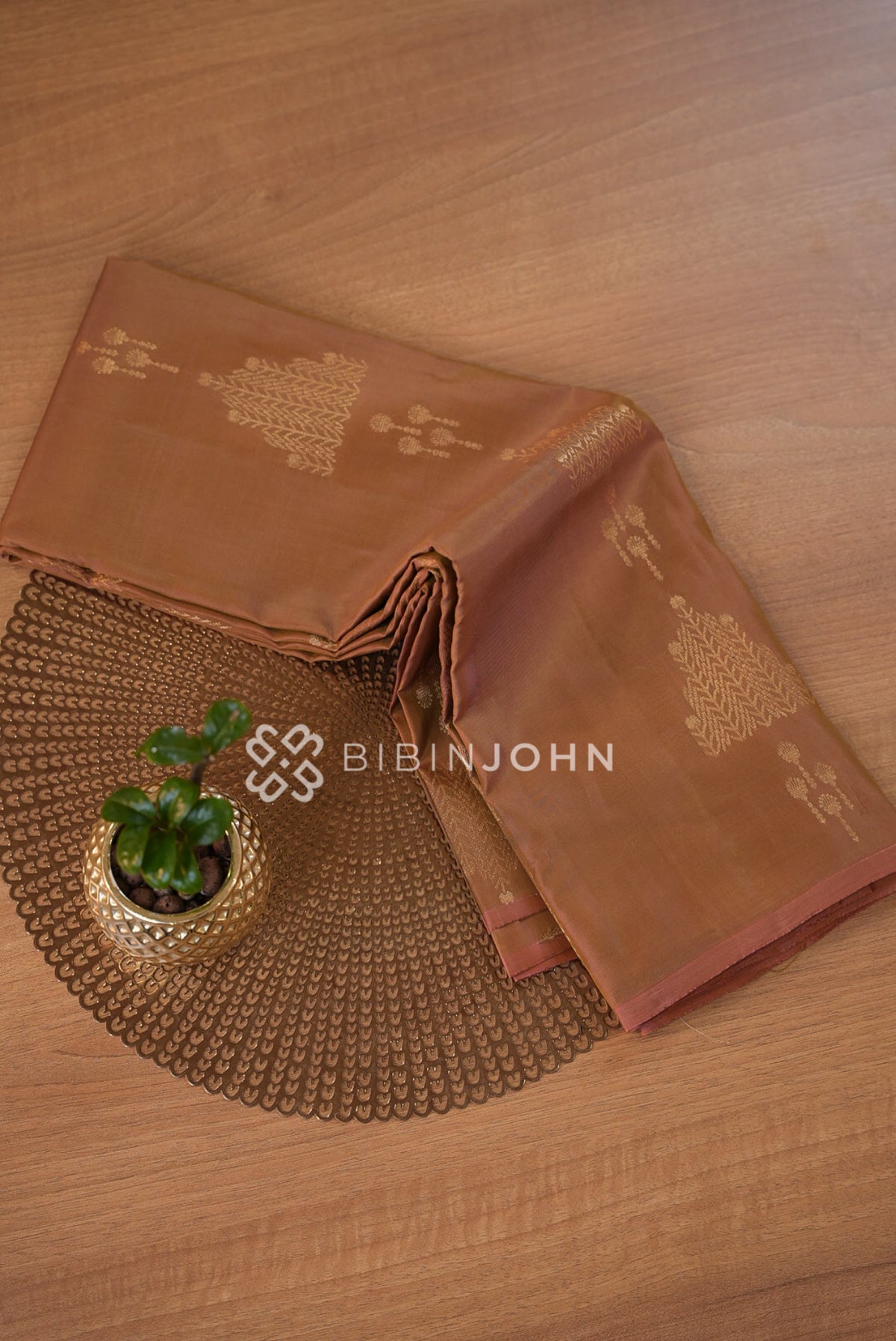 Silk Saree For Women Dusty Peach  BJ1784