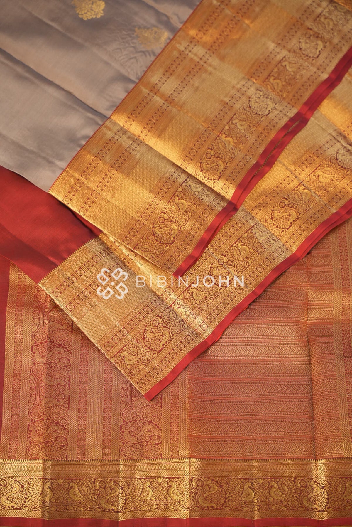 Silk Saree For Women Grey BJ1810