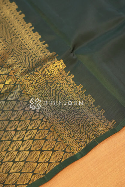 Silk Saree For Women Bottle Green BJ1811