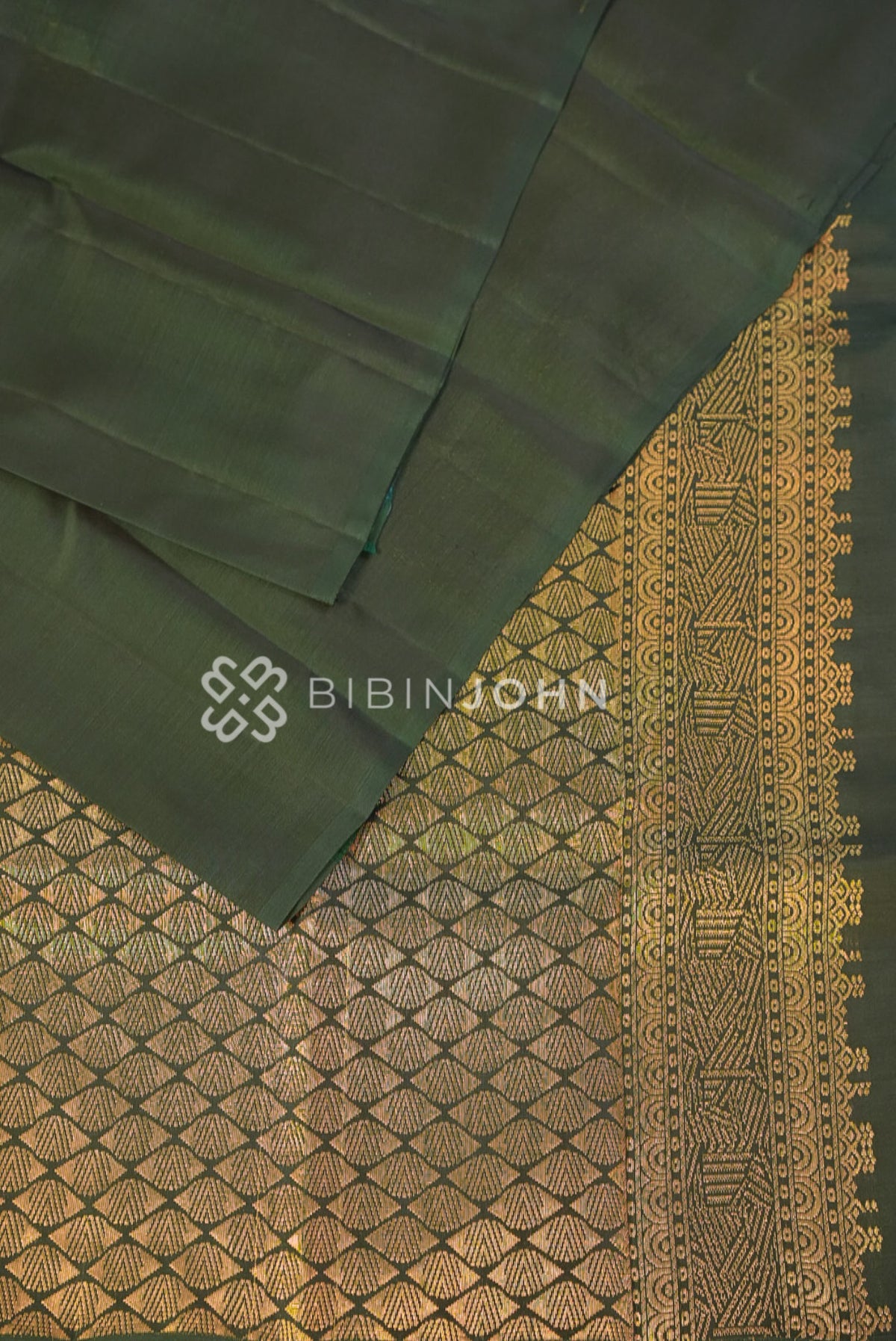 Silk Saree For Women Bottle Green BJ1811