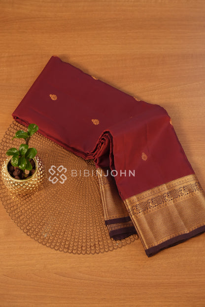 Silk Saree For Women Maroon BJ1812