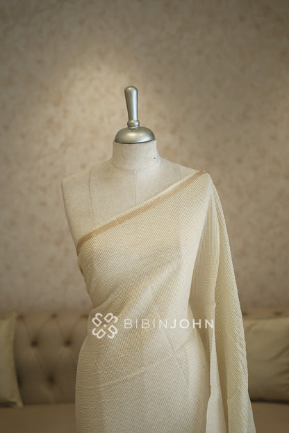 Crushed Chanderi Dupatta For Women Off-White BJ2045