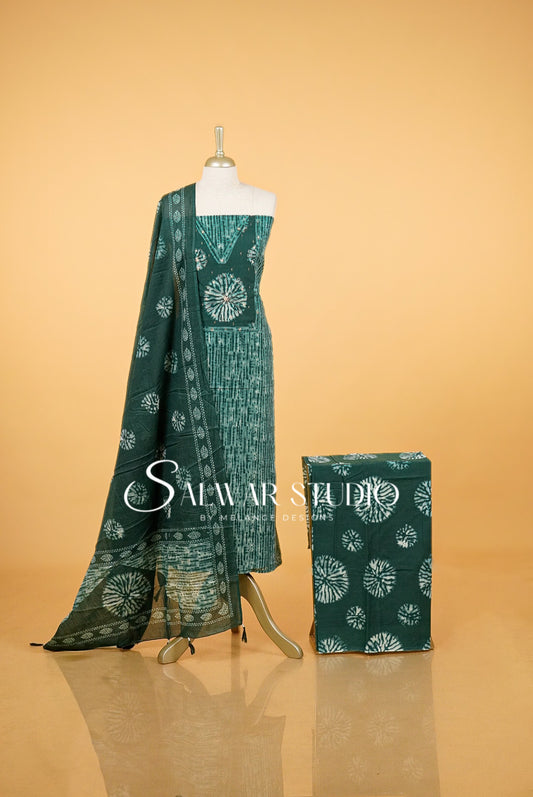 Printed Cotton Unstitched Salwar Suits AC0048