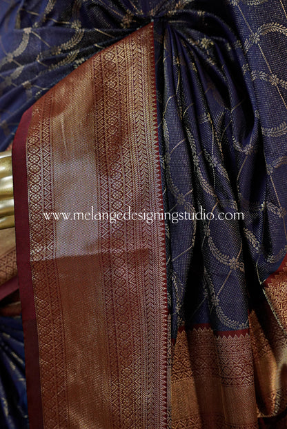 Semi Brocade Saree MDS0132