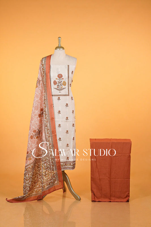 Printed Linen Unstitched Salwar suits AC0020