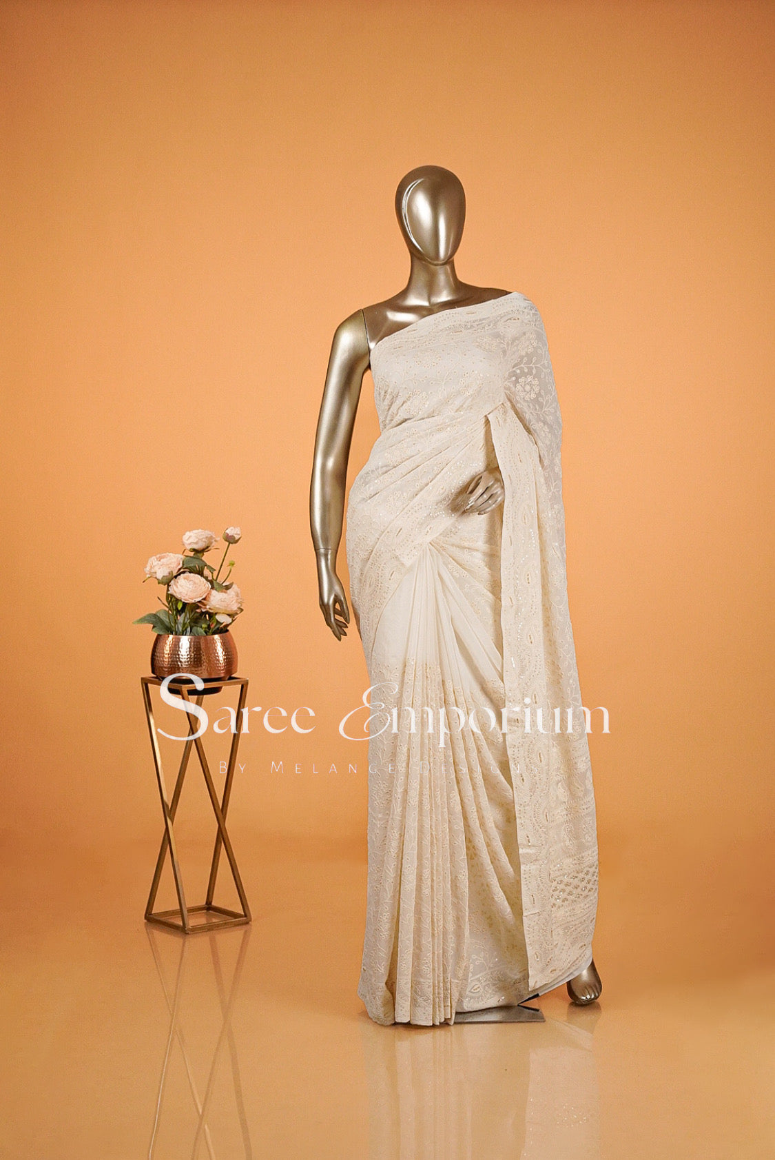 Georgette Embroidery Sarees MDS0018